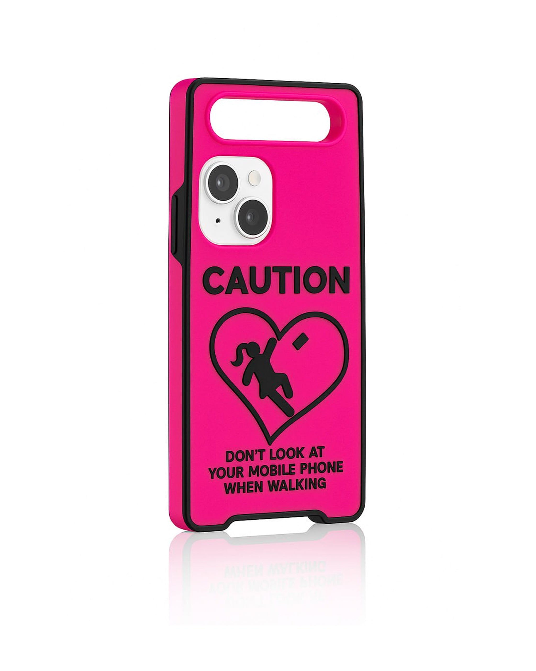 Pink phone case with matte finish and text “Don’t Look At My Phone” by Zerone