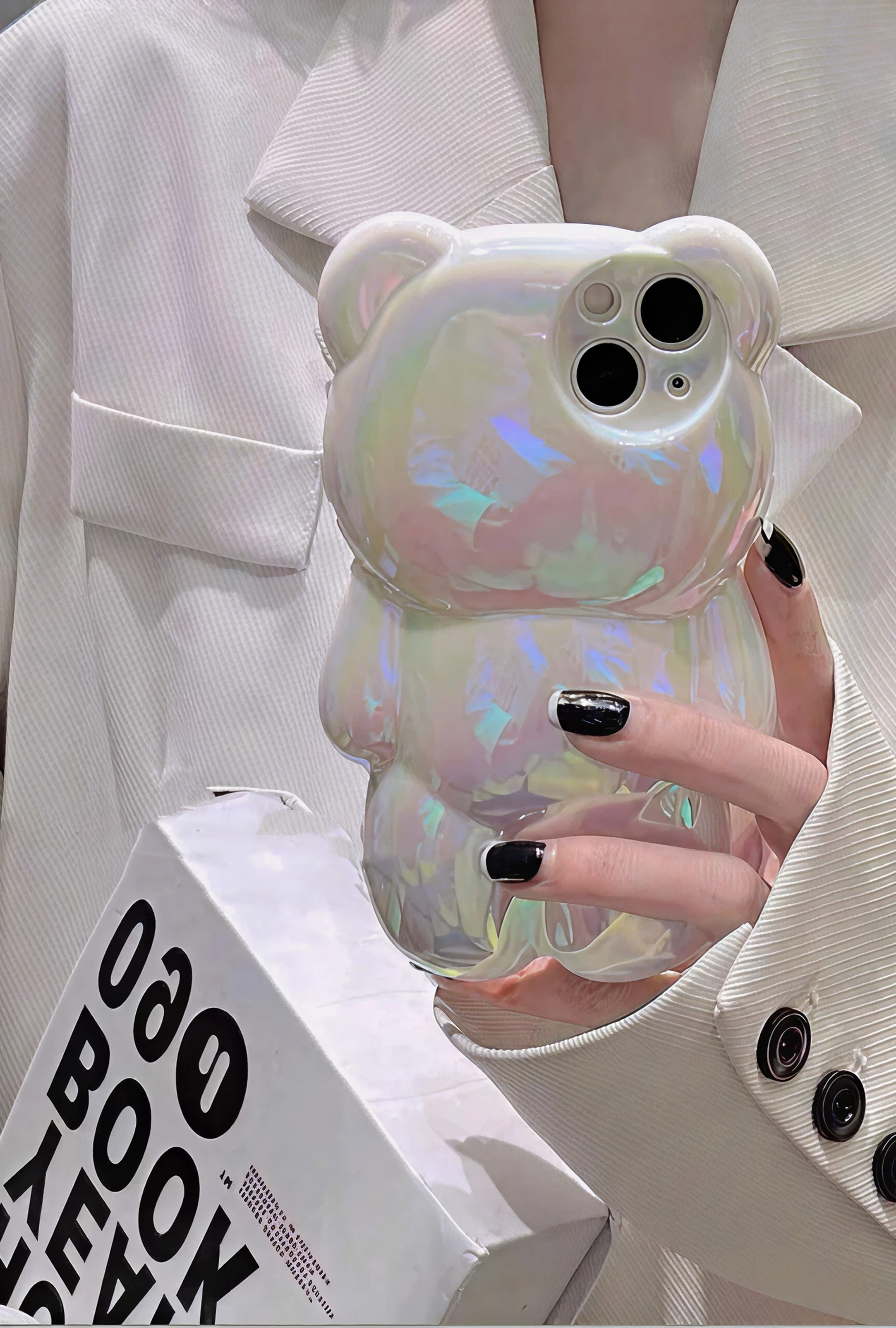 A Bear From Another Galaxy phone case in lifestyle setting by Zerone