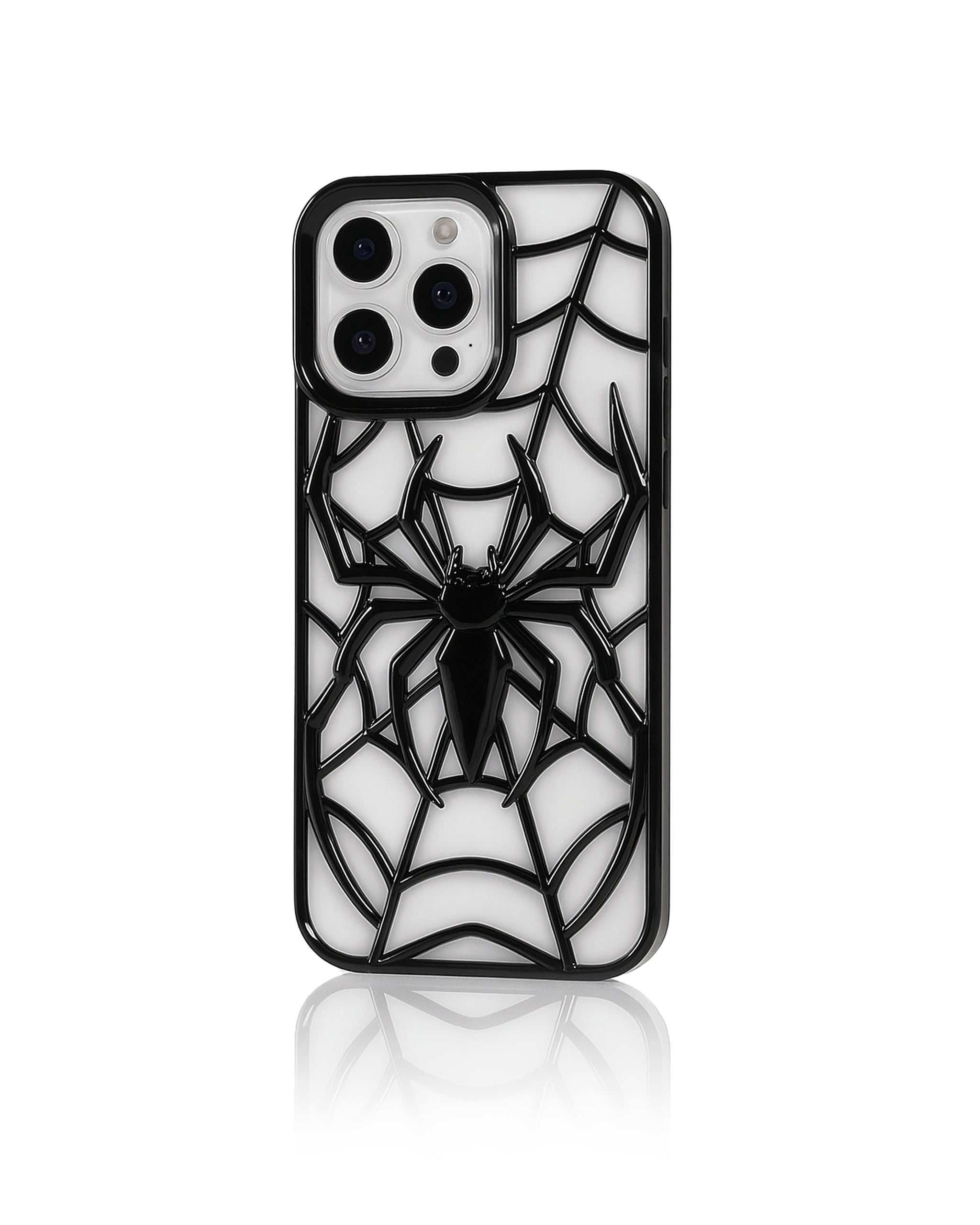 3D phone case with realistic spider and web design by Zerone